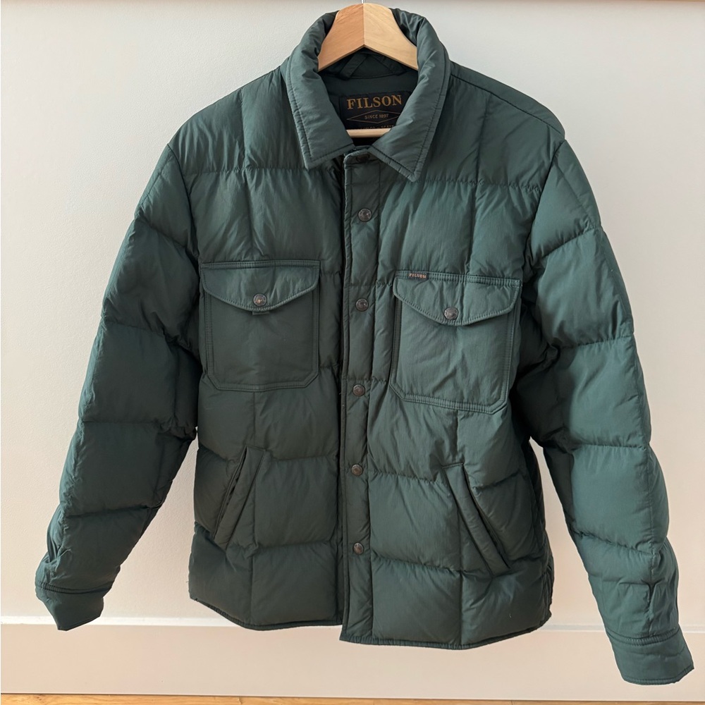 Filson Green Men's Puffer Shirt Jacket